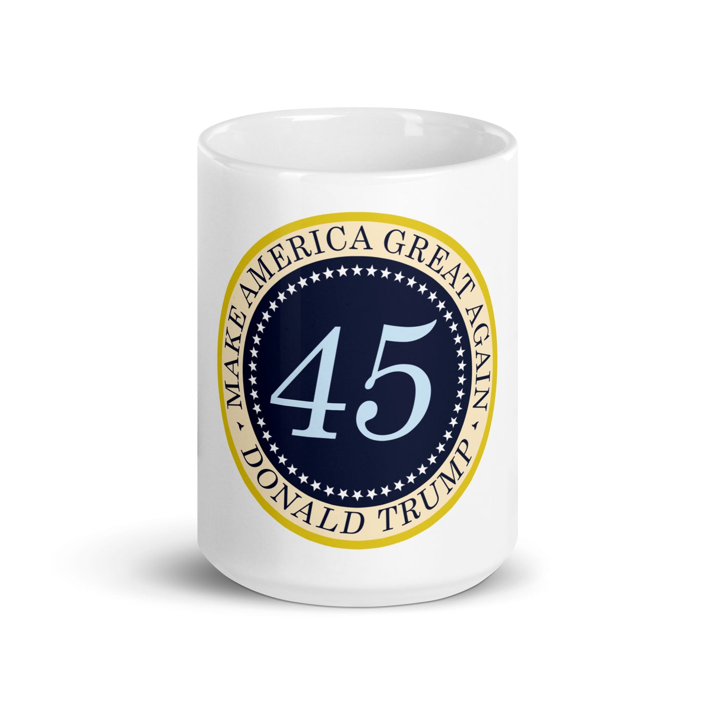 45 MAGA - White Glossy Mug